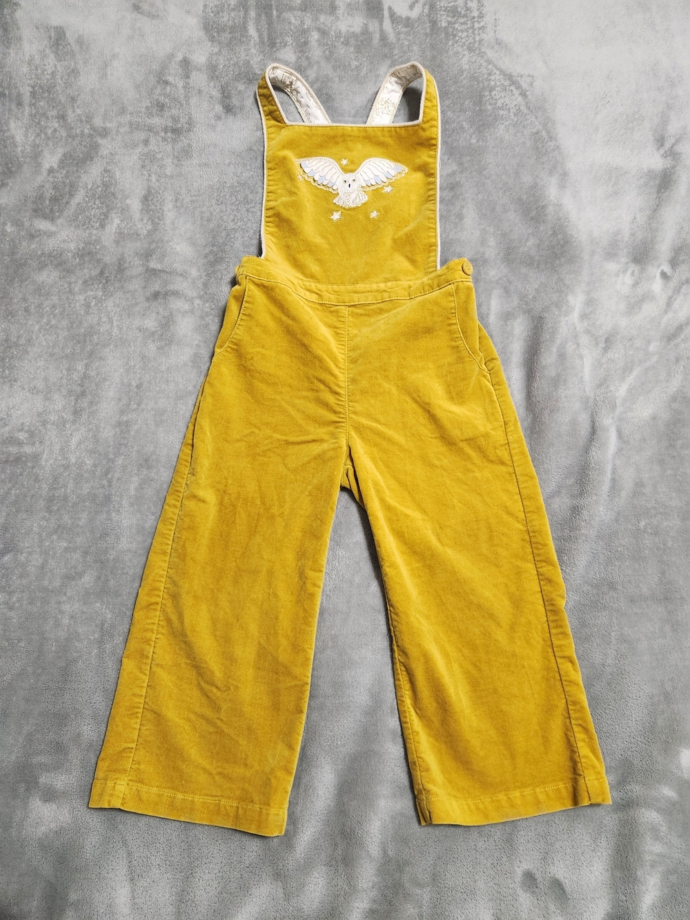 Harry Potter Mini Boden Hedwig Owl Corduroy Overalls 5-6Y